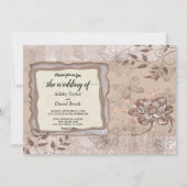 Elegant Chic Roos Gold Glitter Stylish Wedding Kaart (Voorkant)