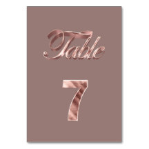 Elegant Chic Roos Gold Party Gasten Tabel nummer 7