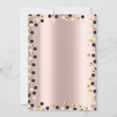 Elegant Chic Roos Gold Stippen Baby shower Kaart (Achterkant)