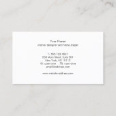 Elegant Chic Roos Gold Stripe Beige Linen Visitekaartje (Achterkant)