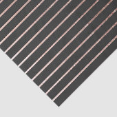 Elegant Chic Roos Gold Stripes en Black Tissuepapier (Detail)