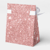 Elegant Chic Roos Goud Monogram Bruiloft Favor Bedankdoosjes (Achterkant)