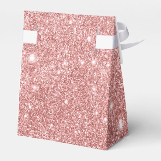 Elegant Chic Roos Goud Monogram Bruiloft Favor Bedankdoosjes (Achterkant)