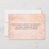 Elegant Chic Roos Marble Floral Hartelijk dank Bedankkaart (Achterkant)