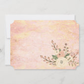 Elegant Chic Roos Marble Floral Save the Date (Achterkant)