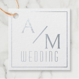 Elegant Chic Roos Monogram Bruin Bedankjes Labels