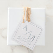 Elegant Chic Roos Monogram Bruin Bedankjes Labels (Met doos)