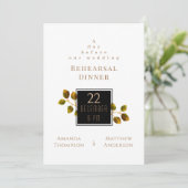 Elegant Chic Roos Monogram Kaart (Staand voorkant)