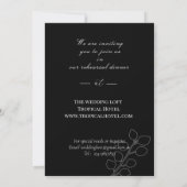 Elegant Chic Roos Monogram Kaart (Achterkant)