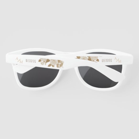 Elegant Chic Roos Monogram Zonnebrillen (Achterkant)