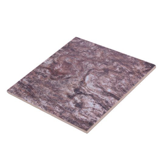 Elegant Chic Roos roze marmer Tegeltje (Zijkant)