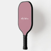 Elegant Chic Roos Roze Monogram Volledige naam Pickleball Paddle (Links)