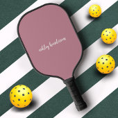 Elegant Chic Roos Roze Monogram Volledige naam Pickleball Paddle