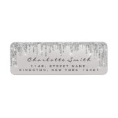 Elegant Chic Royal Gray Silver Gray RSVP Etiket (Voorkant)