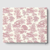 Elegant  Chic Roze Paard Toile Bruiloft Gastenboek (Achterkant)