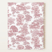 Elegant  Chic Roze Paard Toile Bruiloft Planner (Achterkant)