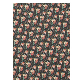 Elegant Chic roze Roses Floral on Black Tafelkleed