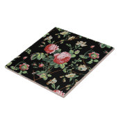 Elegant Chic  Roze Roze Floral Keramische Tegel Tegeltje (Zijkant)