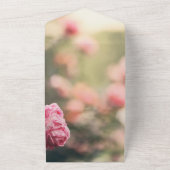 Elegant chic roze roze roze roodbloesem all in one uitnodiging (Buitenkant)