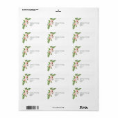 Elegant chic roze waterverf floral bruiloft etiket (Full Sheet)