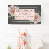 Elegant Chic Rozen , Floral Wedding Banner (Insitu)