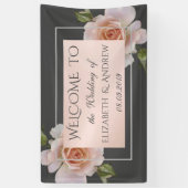 Elegant Chic Rozen , Floral Wedding Banner (Verticaal)
