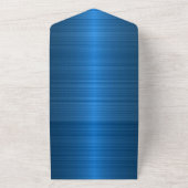 Elegant chic rustic blue All in One Wedding Invite All In One Uitnodiging (Buitenkant)