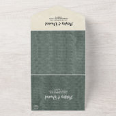 Elegant Chic Rustic Classy Formal Wedding All In One Uitnodiging (Buitenkant)