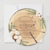 Elegant & Chic Rustiek Huwelijk Houten Cut Uniek Kaart (Voorkant)