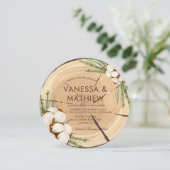 Elegant & Chic Rustiek Huwelijk Houten Cut Uniek Kaart (Staand voorkant)