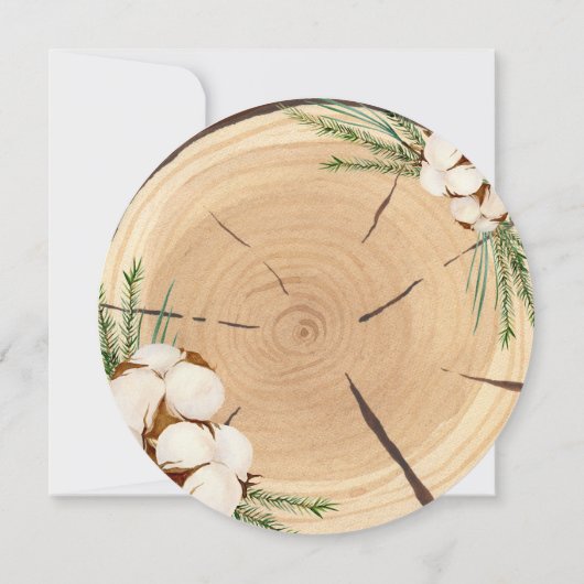 Elegant & Chic Rustiek Huwelijk Houten Cut Uniek Kaart (Achterkant)