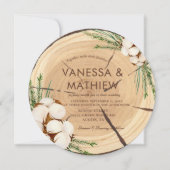 Elegant & Chic Rustiek Huwelijk Houten Cut Uniek Kaart (Voorkant)