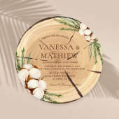 Elegant & Chic Rustiek Huwelijk Houten Cut Uniek Kaart