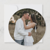 Elegant & Chic Rustiek Huwelijkshout Bewaar de dat Kaart (Achterkant)