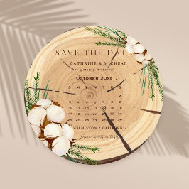 Elegant & Chic Rustiek Huwelijkshout Bewaar de dat Kaart