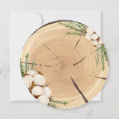 Elegant & Chic Rustiek Huwelijkshout Bewaar de dat Kaart (Achterkant)