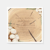 Elegant & Chic Rustiek Trouwplezier feiten bruilof Servet (Voorkant)