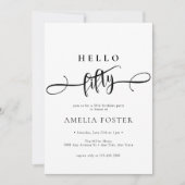 Elegant Chic Script 50ste verjaardag Kaart (Voorkant)