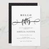 Elegant Chic Script 50ste verjaardag Kaart (Voorkant / Achterkant)