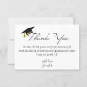 Elegant Chic Script afstuderen 2025 Foto Bedankkaart (Voorkant)