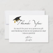 Elegant Chic Script afstuderen 2025 Foto Bedankkaart (Voorkant)