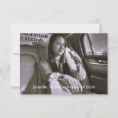 Elegant Chic Script afstuderen 2025 Foto Bedankkaart (Achterkant)