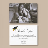 Elegant Chic Script afstuderen 2025 Foto Bedankkaart