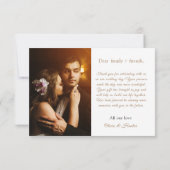Elegant Chic Script Gold Wedding 2 Foto Bedankkaart (Achterkant)