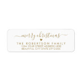 Elegant Chic Script Kerst Retouradres Label (Voorkant)