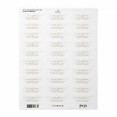 Elegant Chic Script Kerst Retouradres Label (Full Sheet)