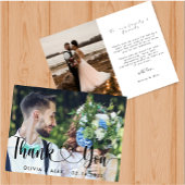 Elegant Chic Script Love Heart Dank je kaart