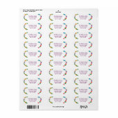 Elegant Chic Script Moderne Bloemen Retouradres Etiket (Full Sheet)