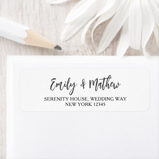 Elegant Chic Script Return Address Labels (Insitu)