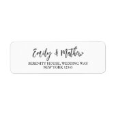 Elegant Chic Script Return Address Labels (Voorkant)